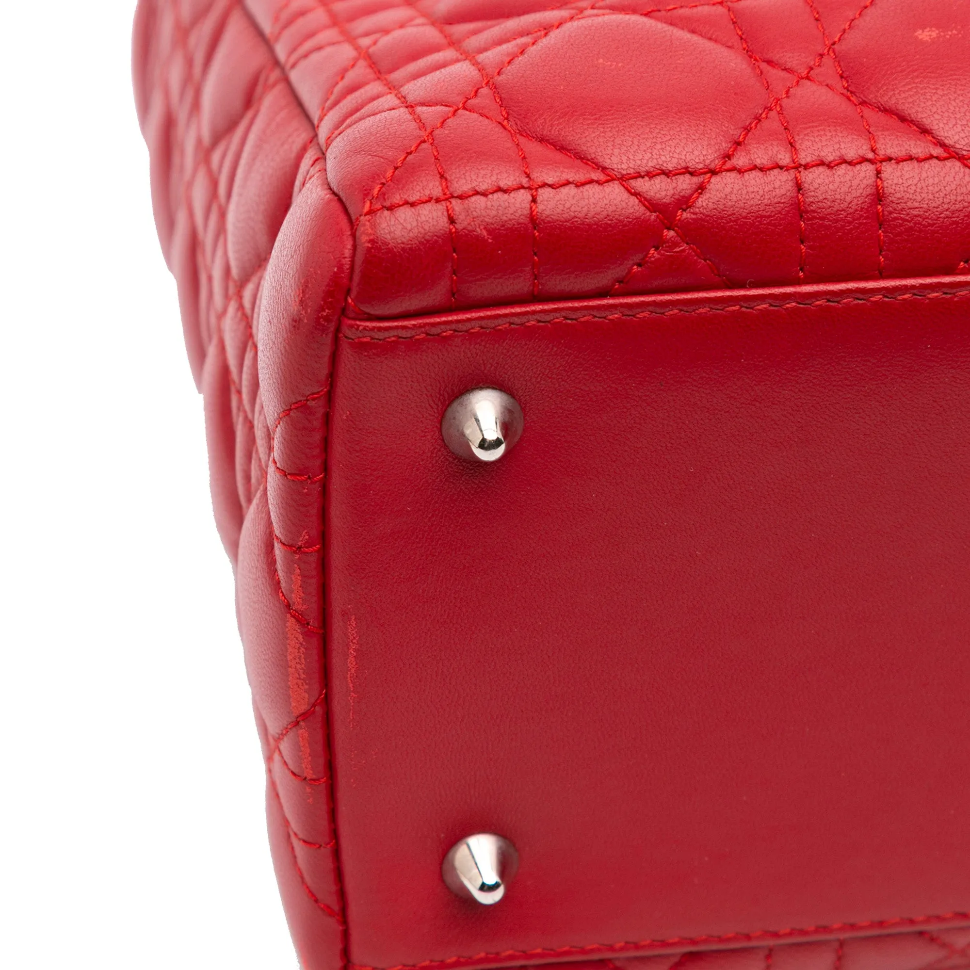 Medium Lambskin Cannage Lady Dior