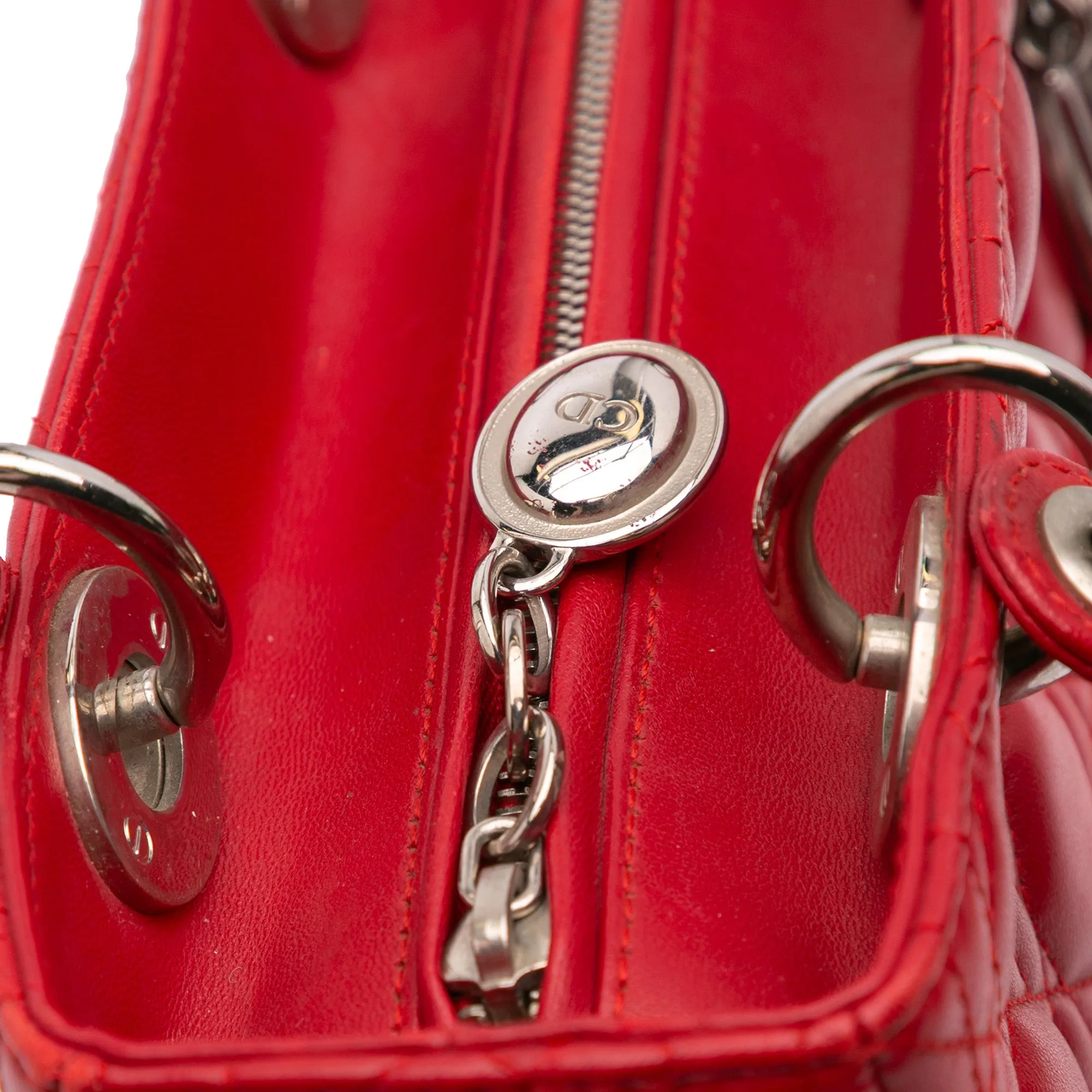 Medium Lambskin Cannage Lady Dior