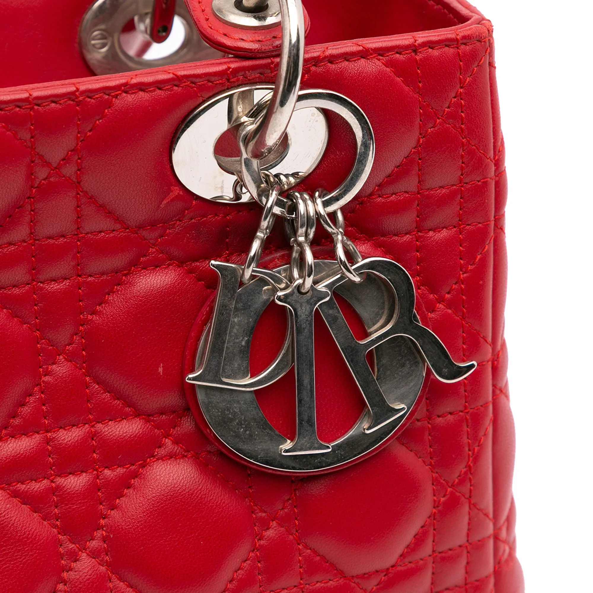 Medium Lambskin Cannage Lady Dior