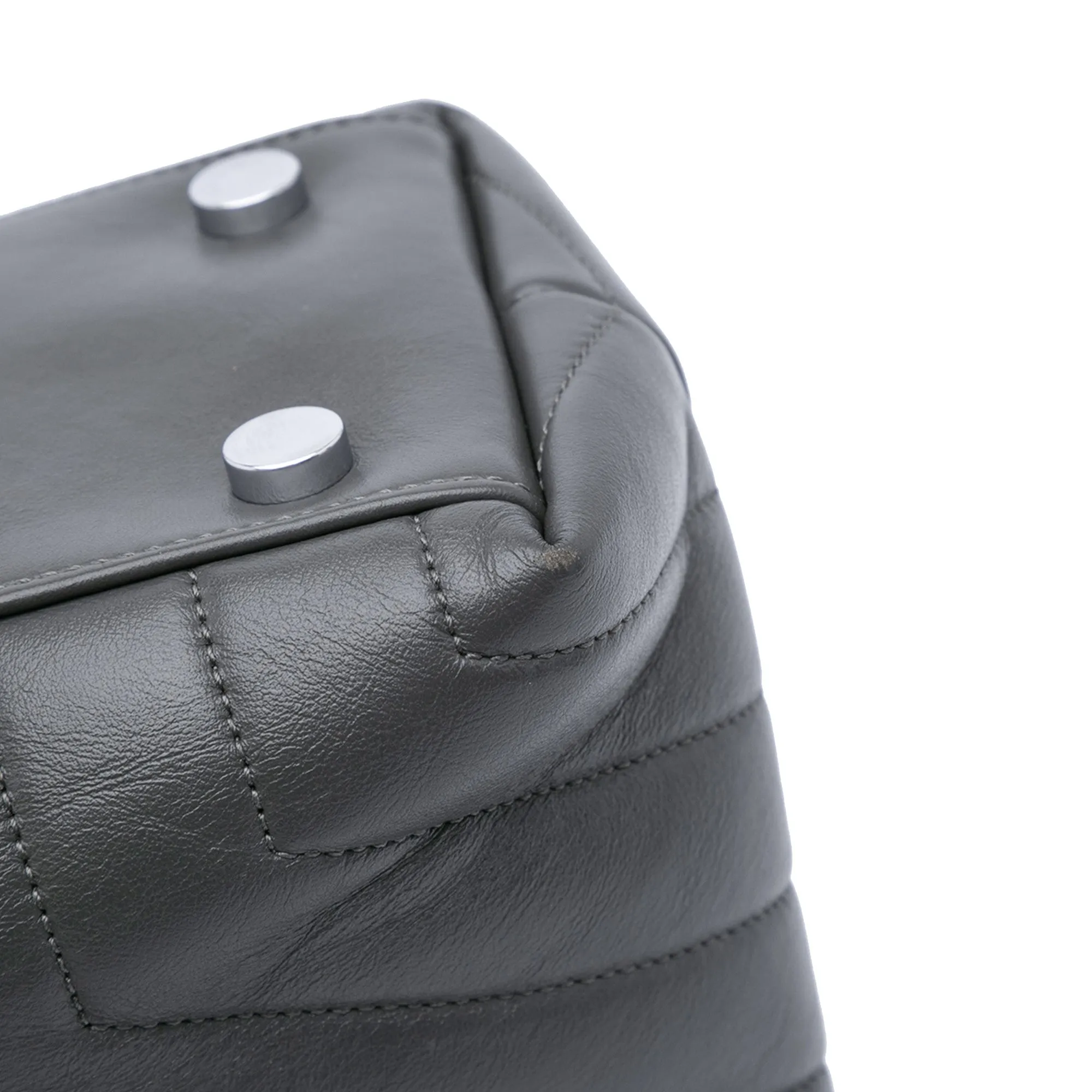Medium Leather Matelasse LouLou Satchel