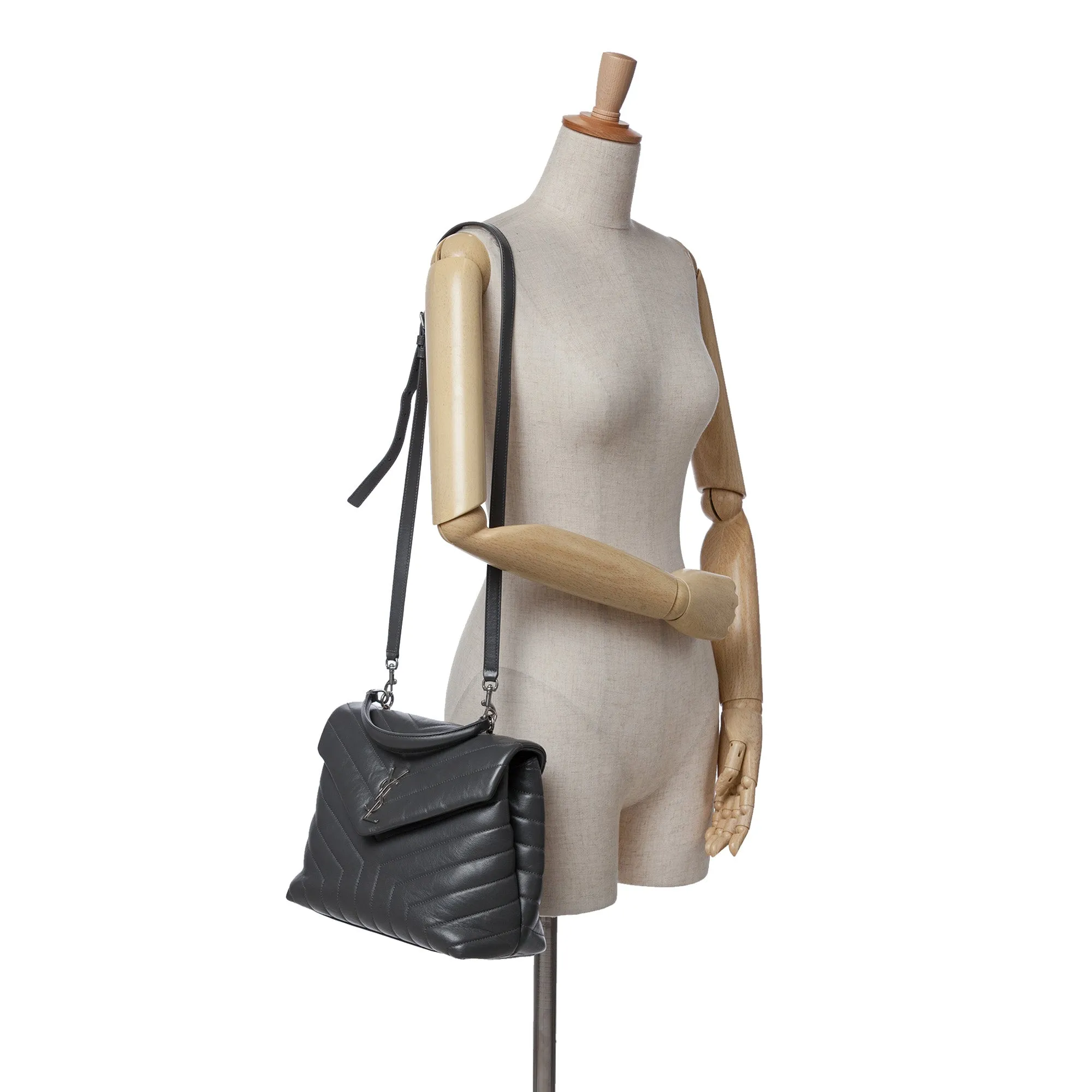 Medium Leather Matelasse LouLou Satchel