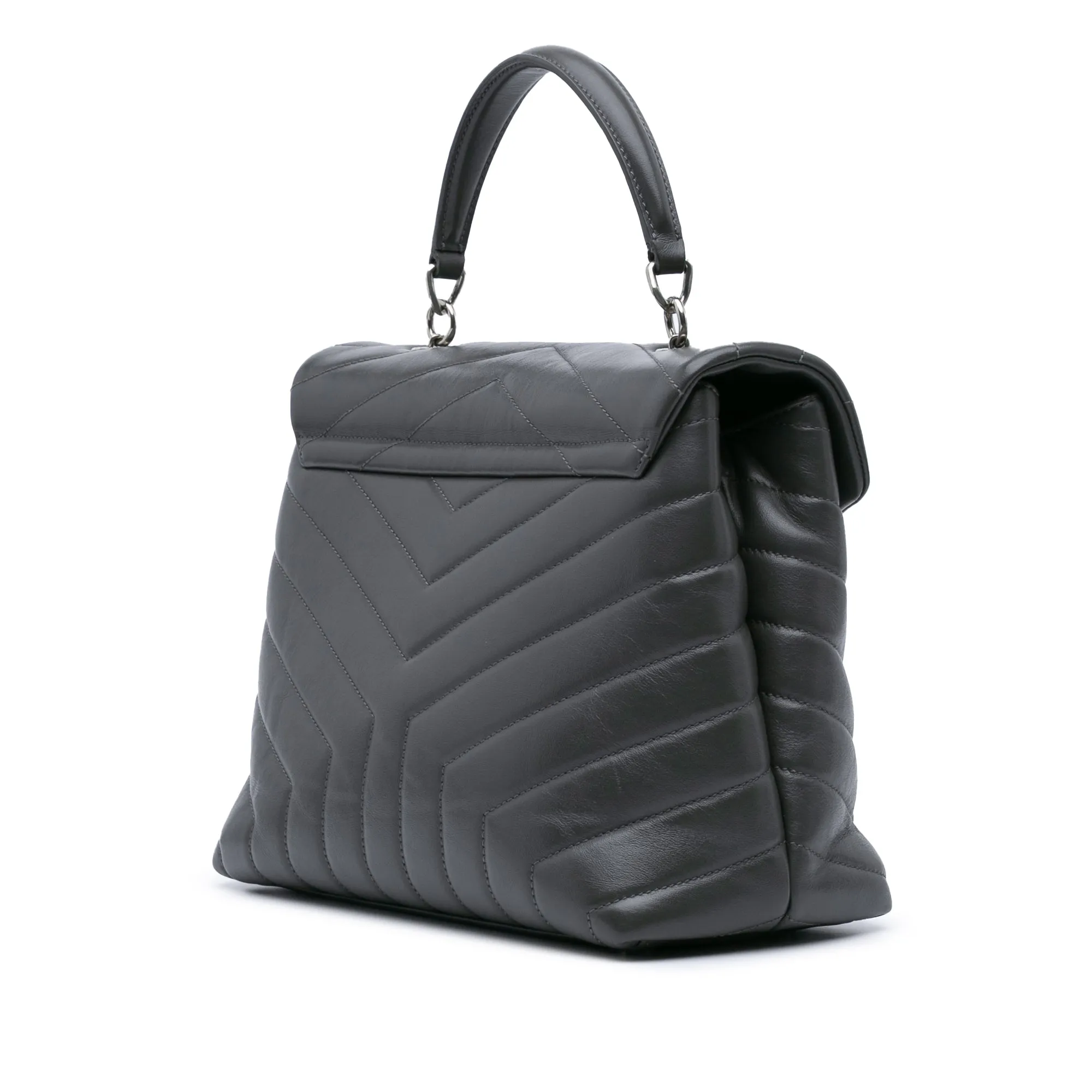 Medium Leather Matelasse LouLou Satchel