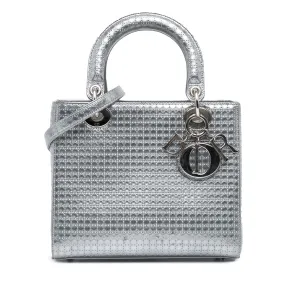 Medium Metallic Patent Microcannage Lady Dior