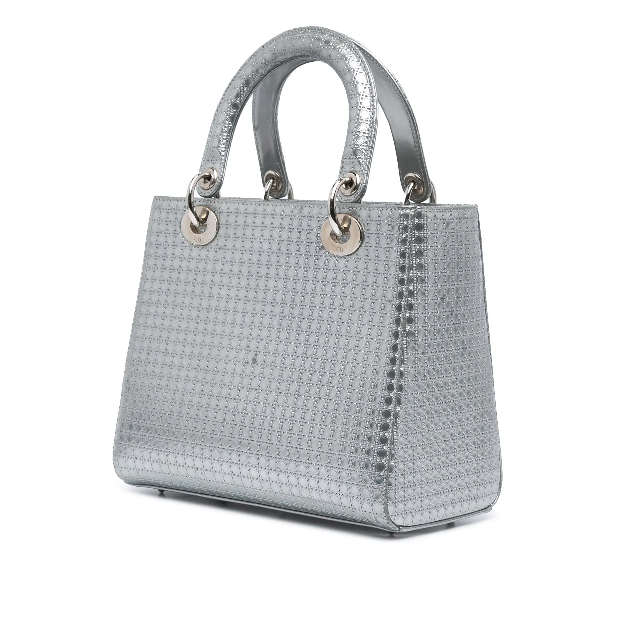 Medium Metallic Patent Microcannage Lady Dior