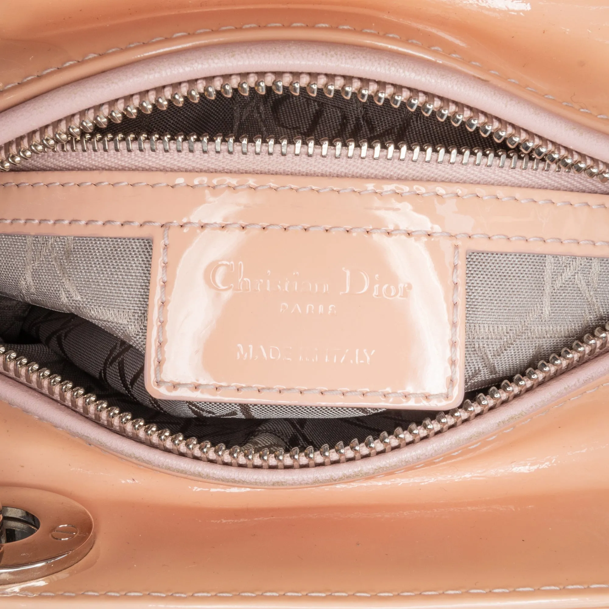 Medium Patent Cannage Lady Dior