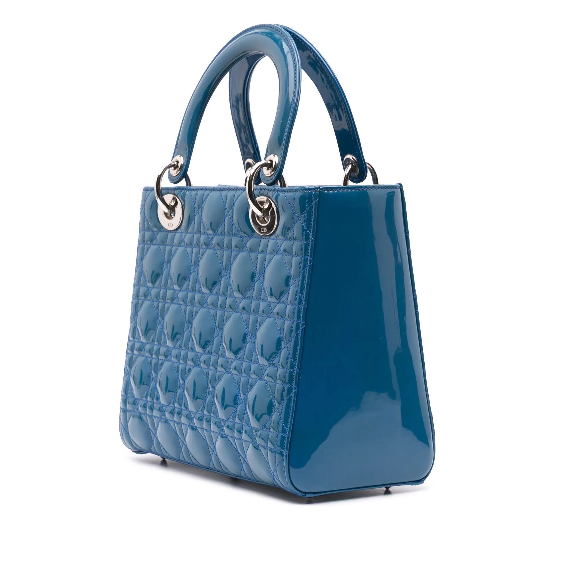Medium Patent Cannage Lady Dior