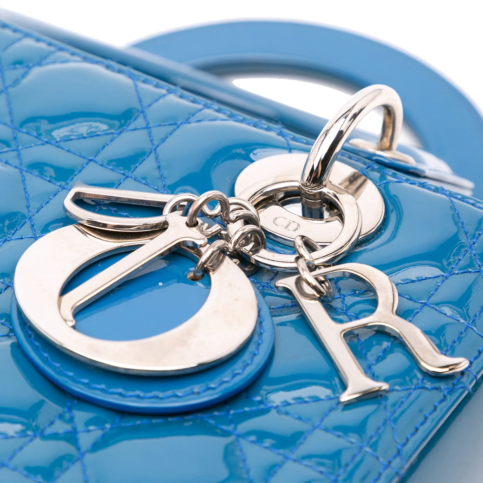 Medium Patent Cannage Lady Dior