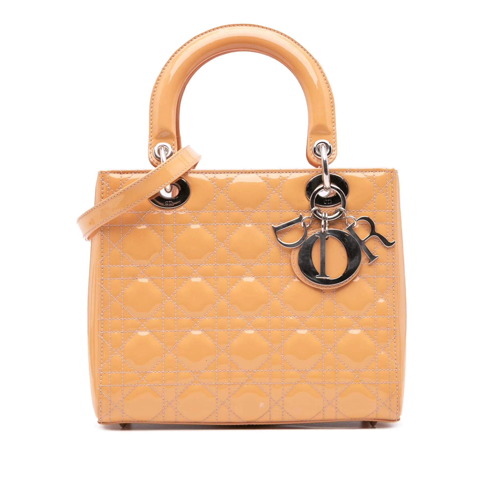 Medium Patent Cannage Lady Dior