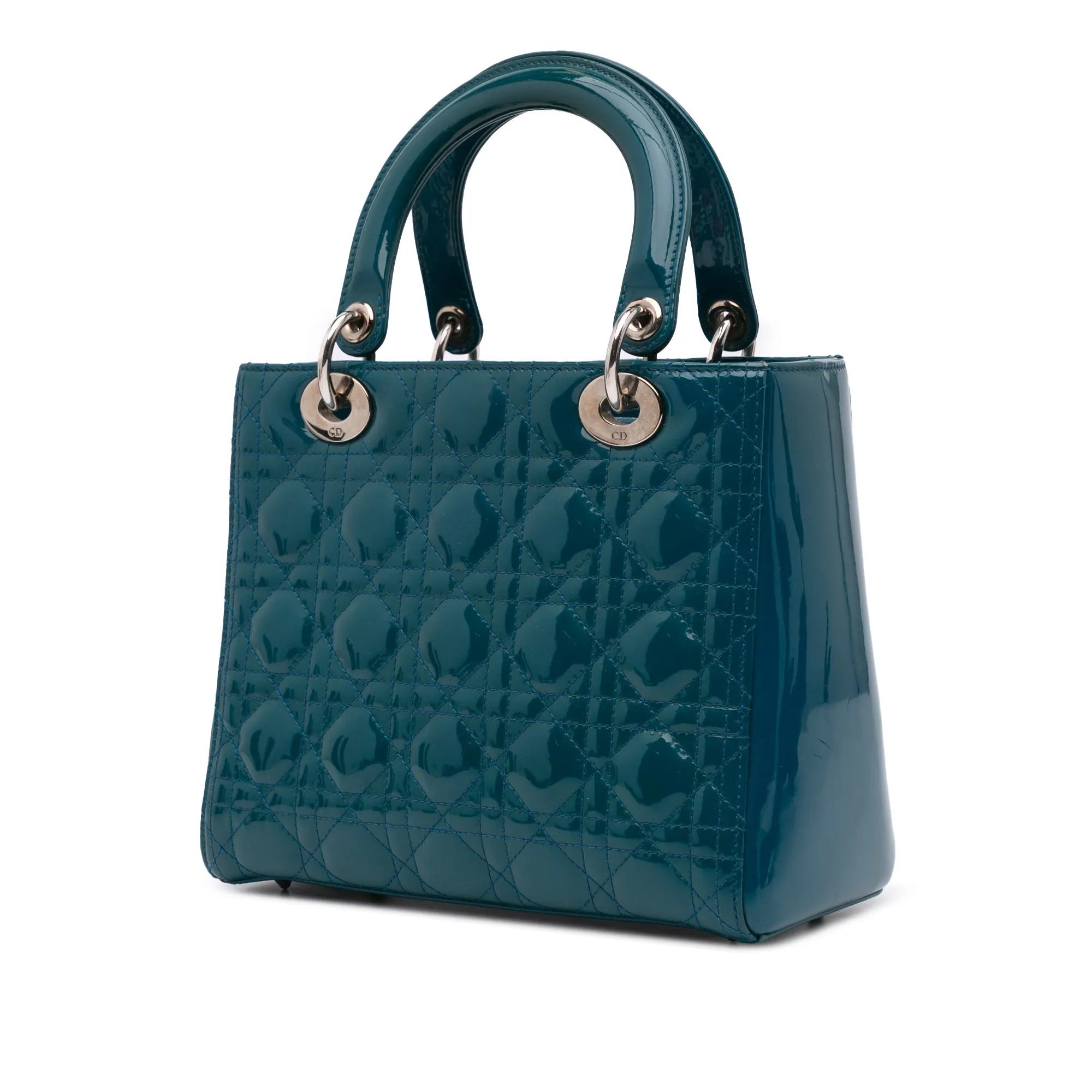 Medium Patent Cannage Lady Dior