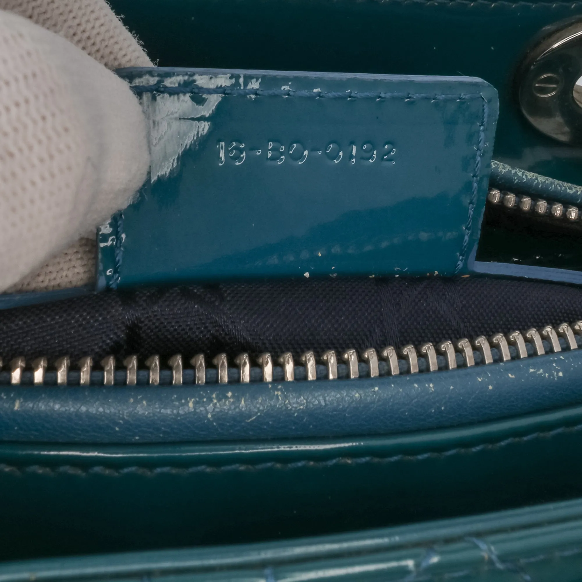 Medium Patent Cannage Lady Dior