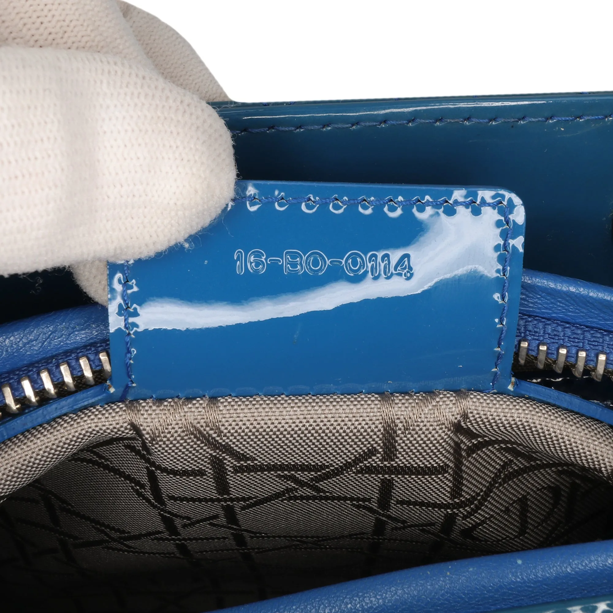 Medium Patent Cannage Lady Dior
