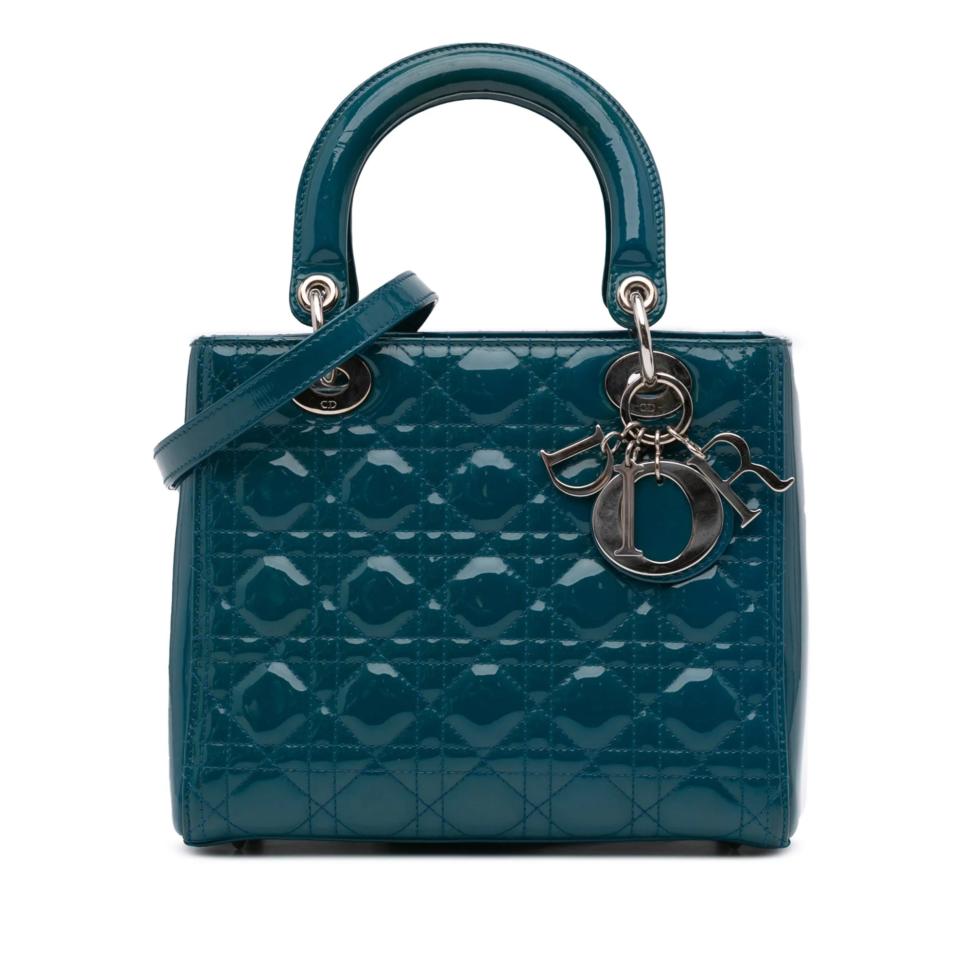 Medium Patent Cannage Lady Dior
