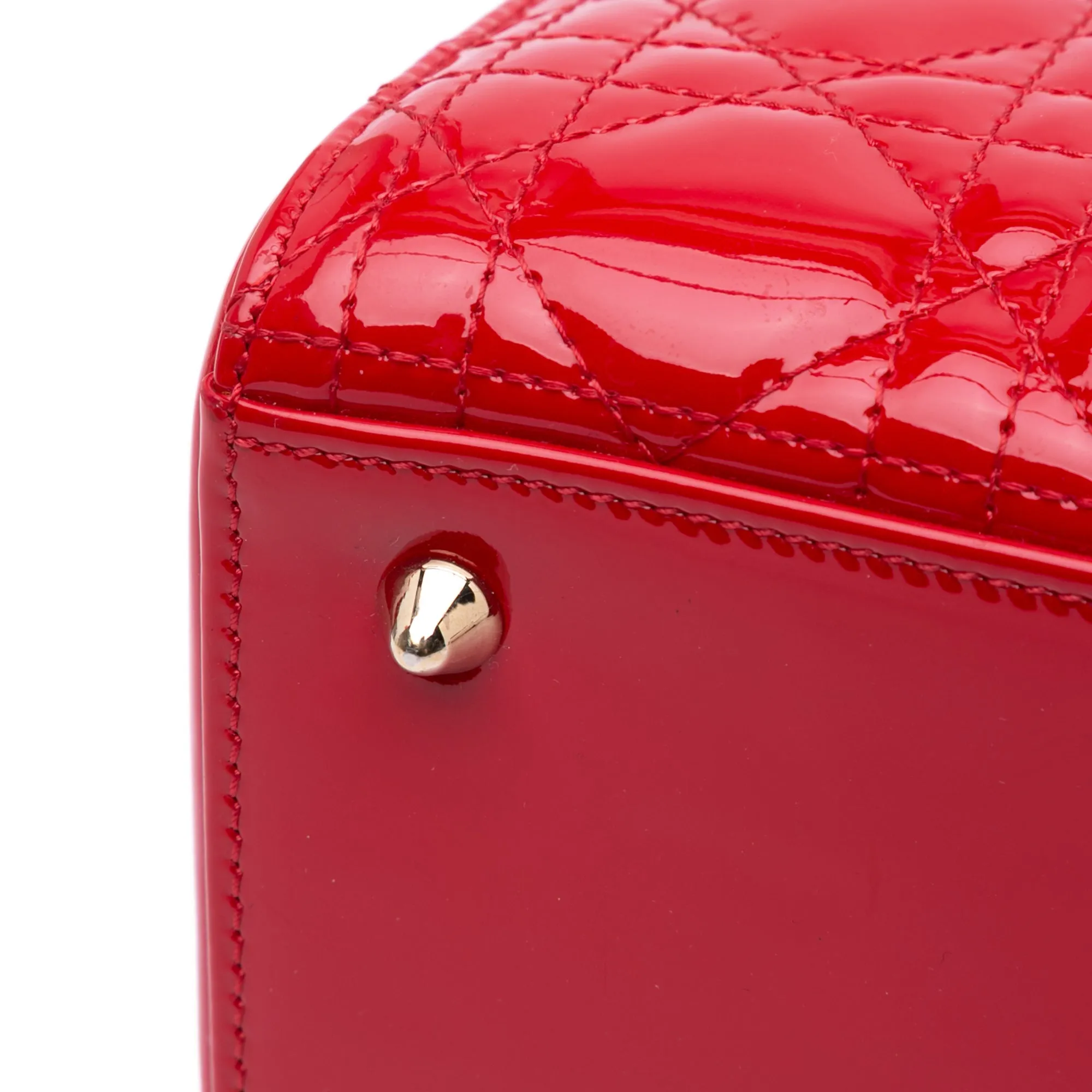 Medium Patent Cannage Lady Dior