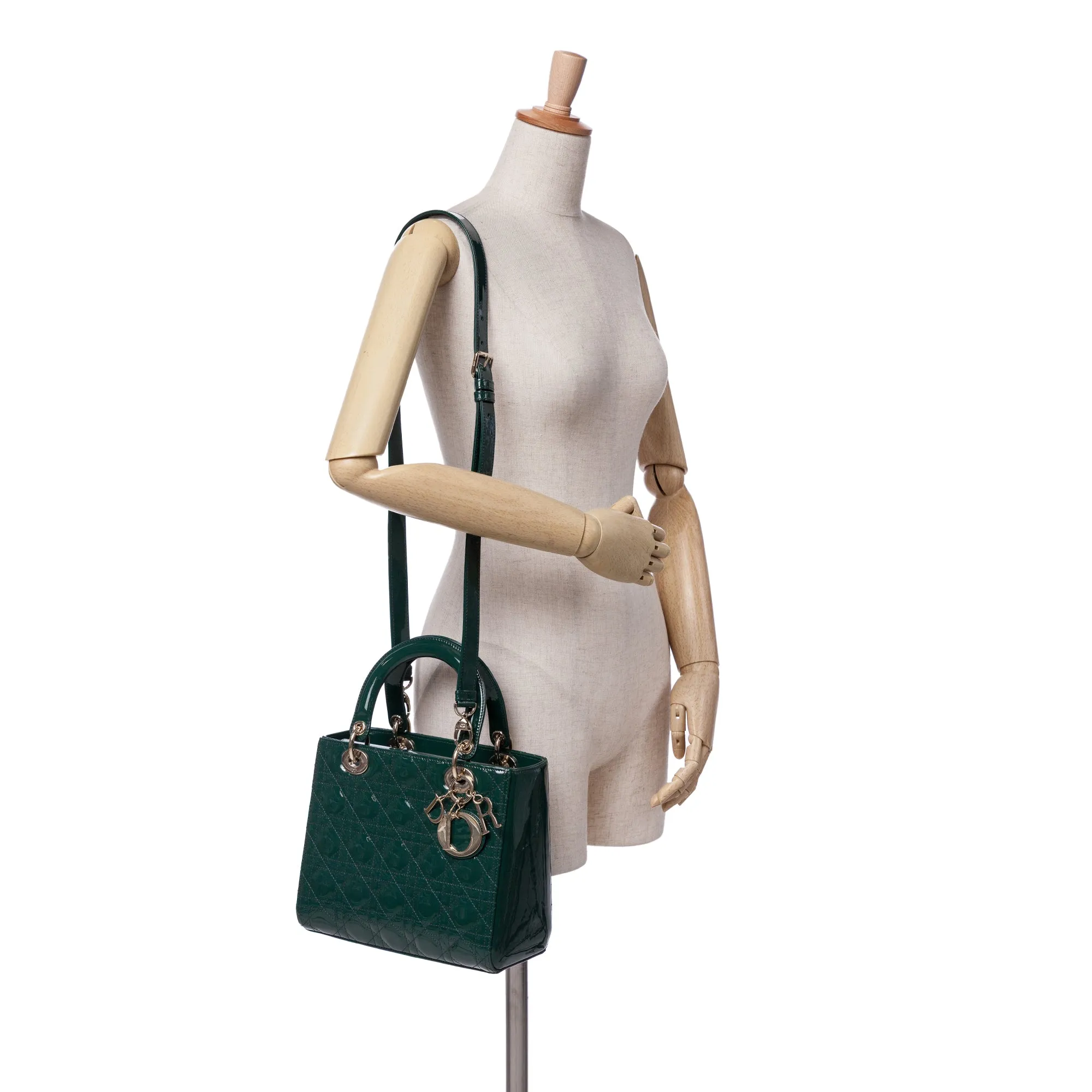Medium Patent Cannage Lady Dior