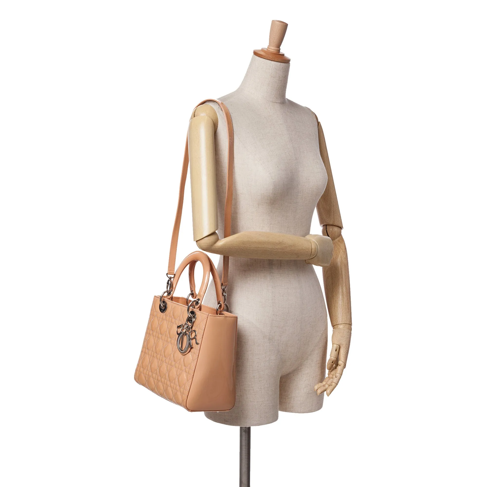 Medium Patent Cannage Lady Dior