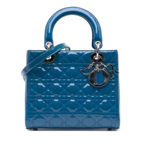 Medium Patent Cannage Lady Dior