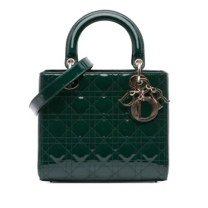 Medium Patent Cannage Lady Dior