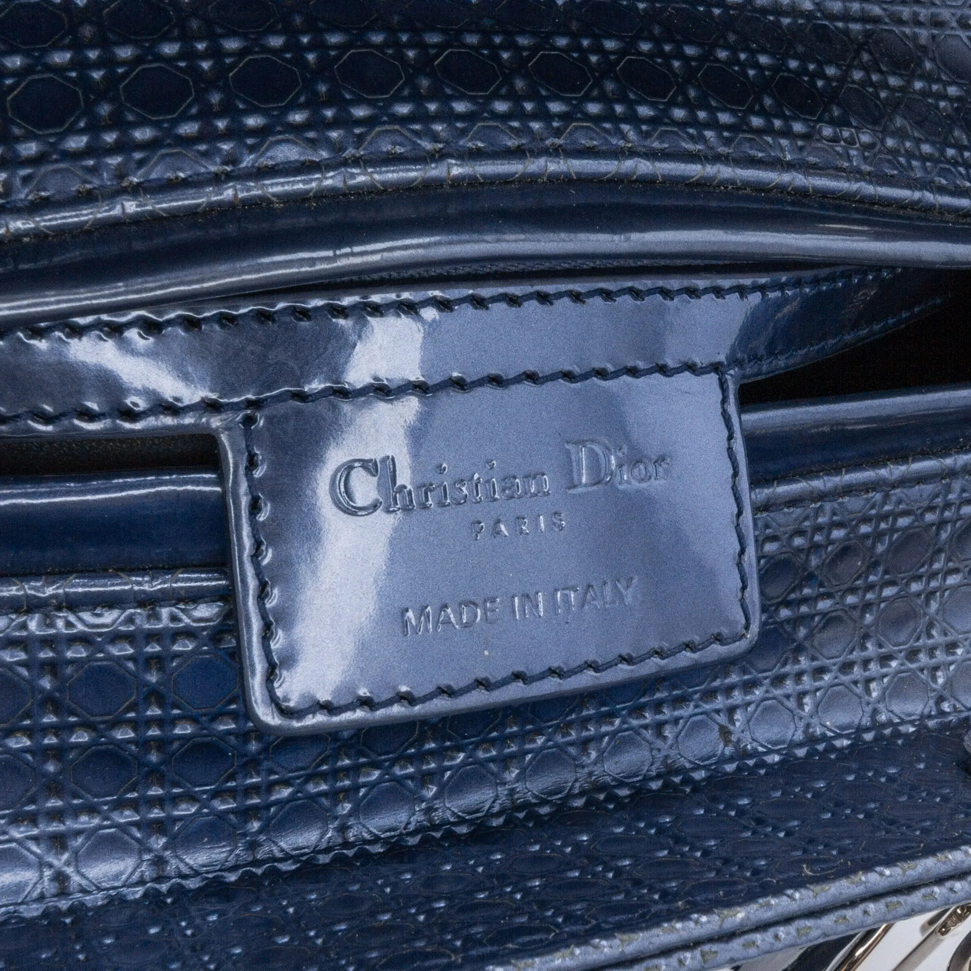 Medium Patent Microcannage Lady Dior