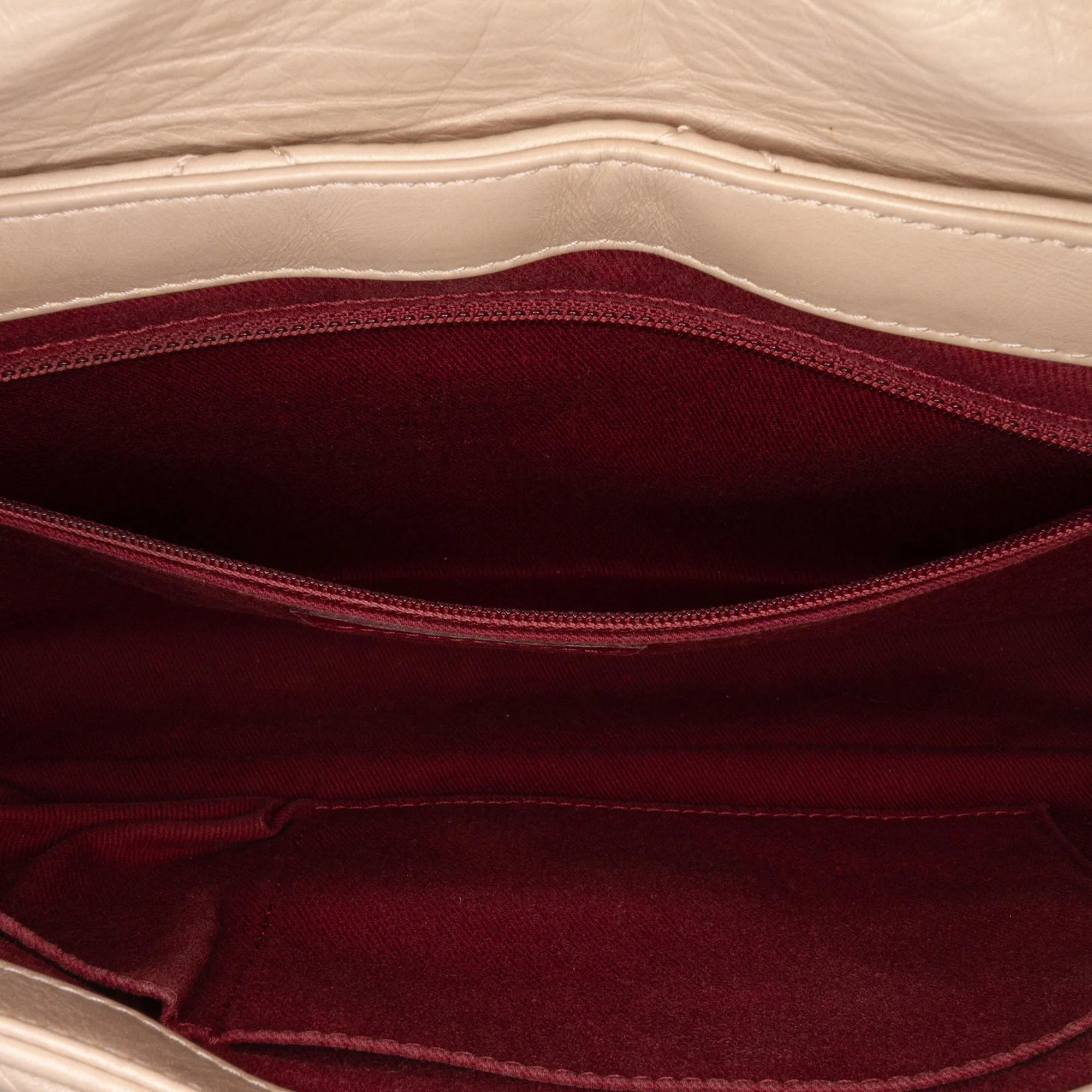 Medium Quilted Aged Calfskin Pondichery Flap