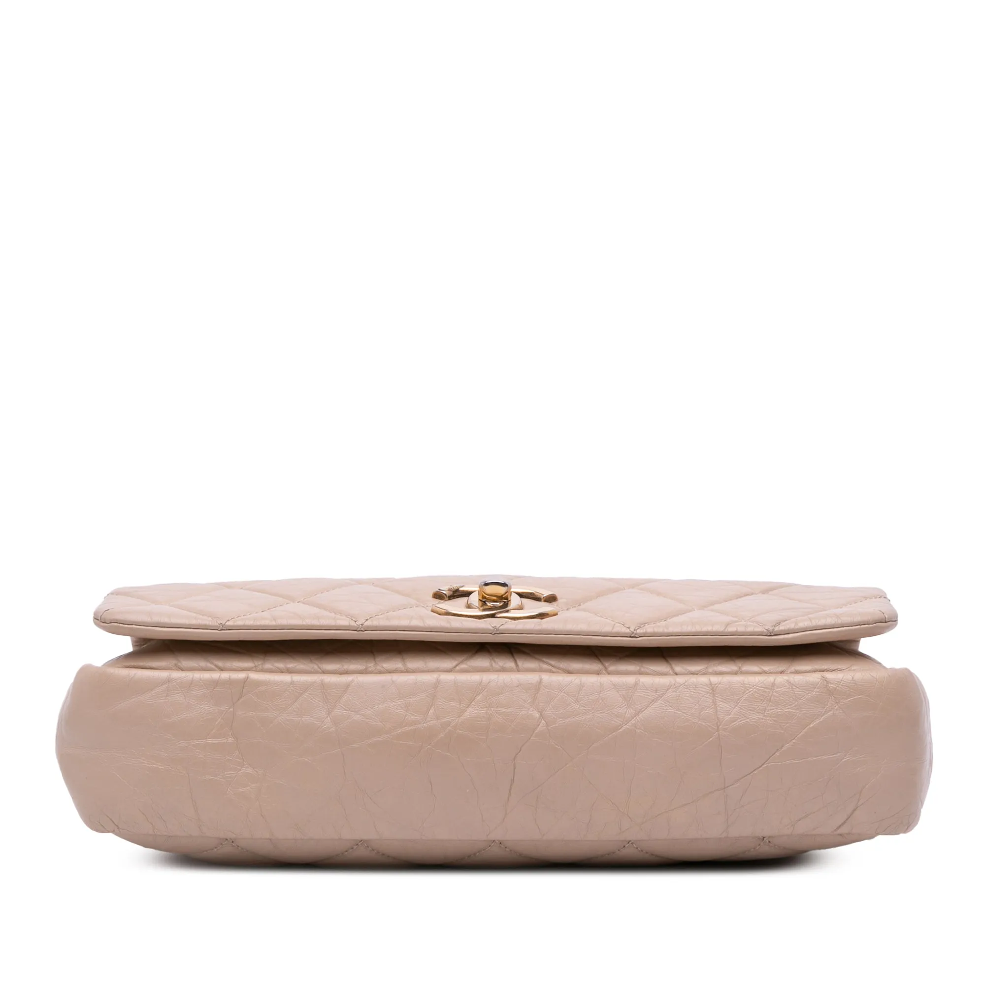 Medium Quilted Aged Calfskin Pondichery Flap