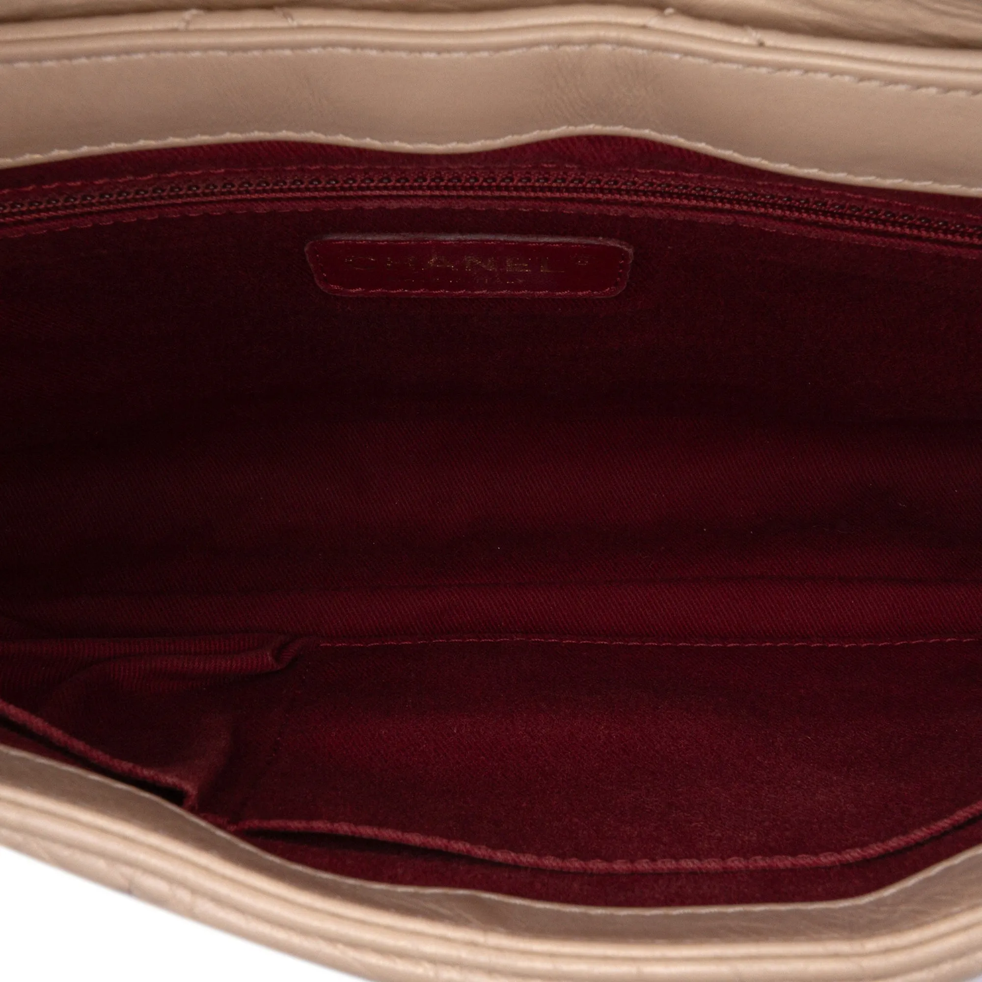 Medium Quilted Aged Calfskin Pondichery Flap