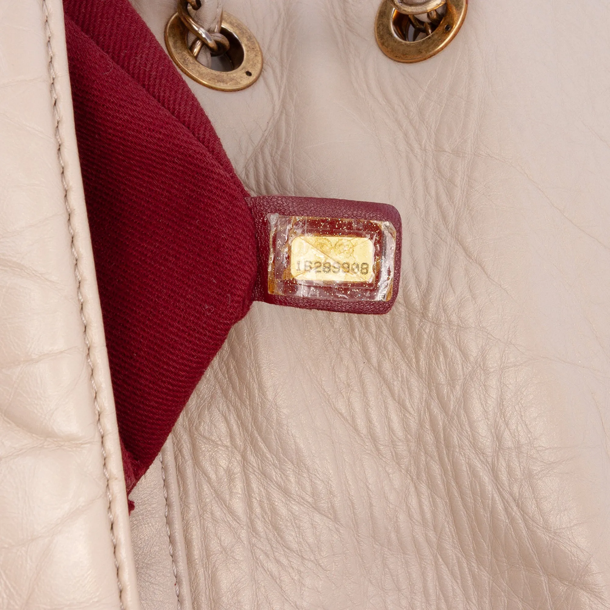 Medium Quilted Aged Calfskin Pondichery Flap