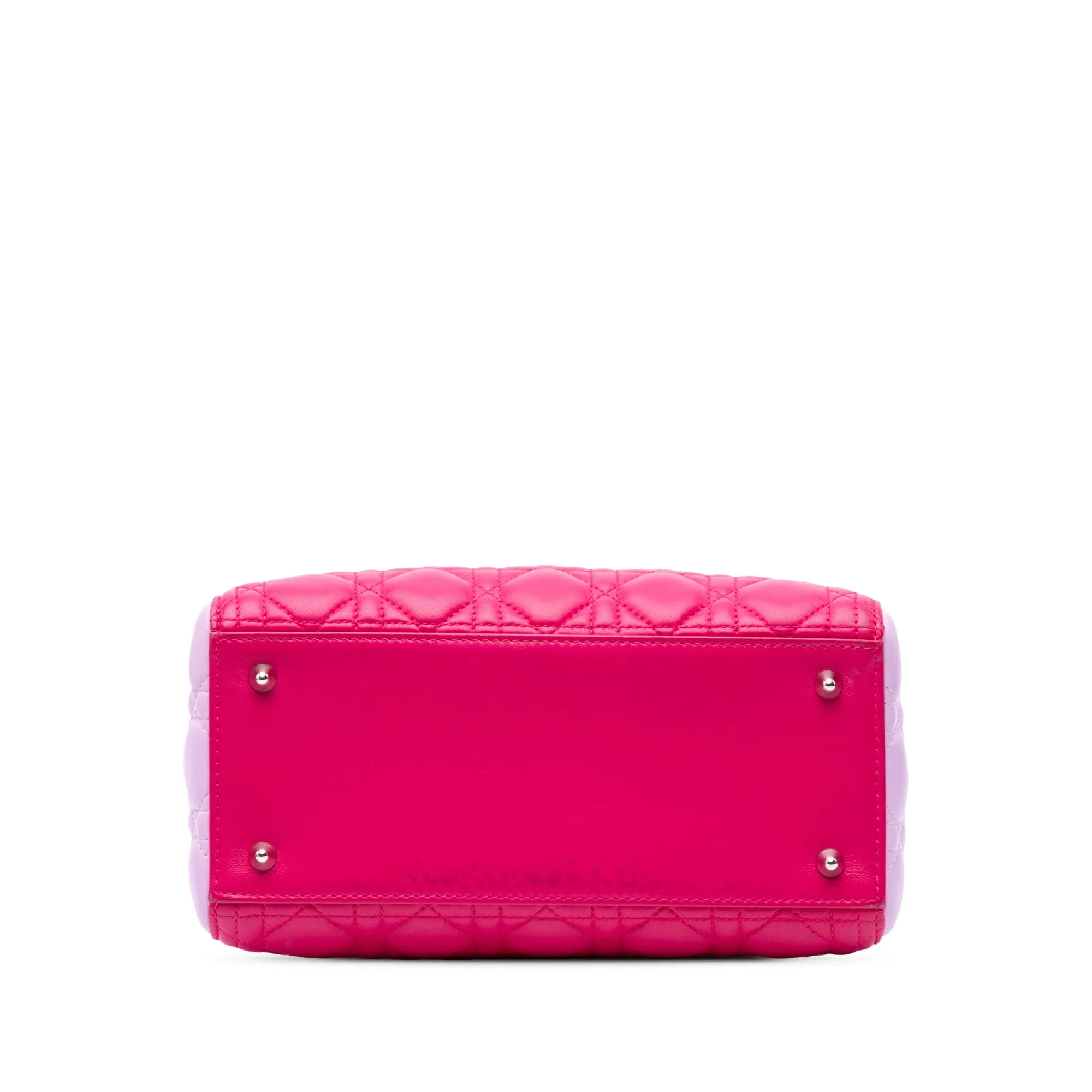 Medium Tricolor Lambskin Cannage Lady Dior