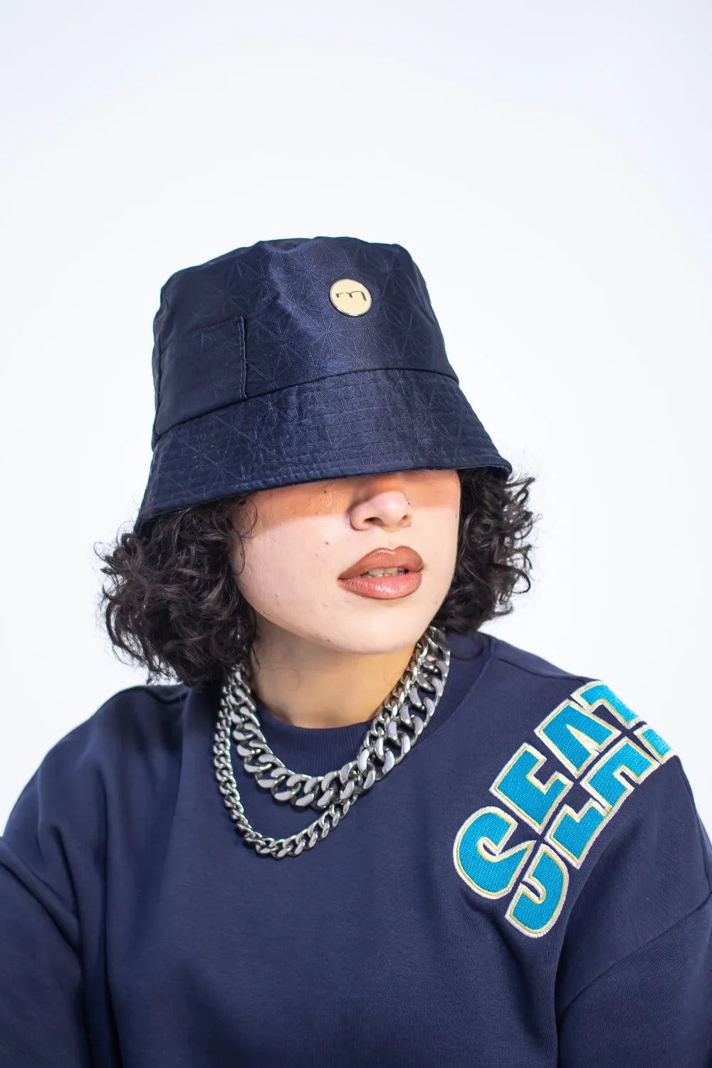 Mediums Collective Nylon Bucket Hat - Navy