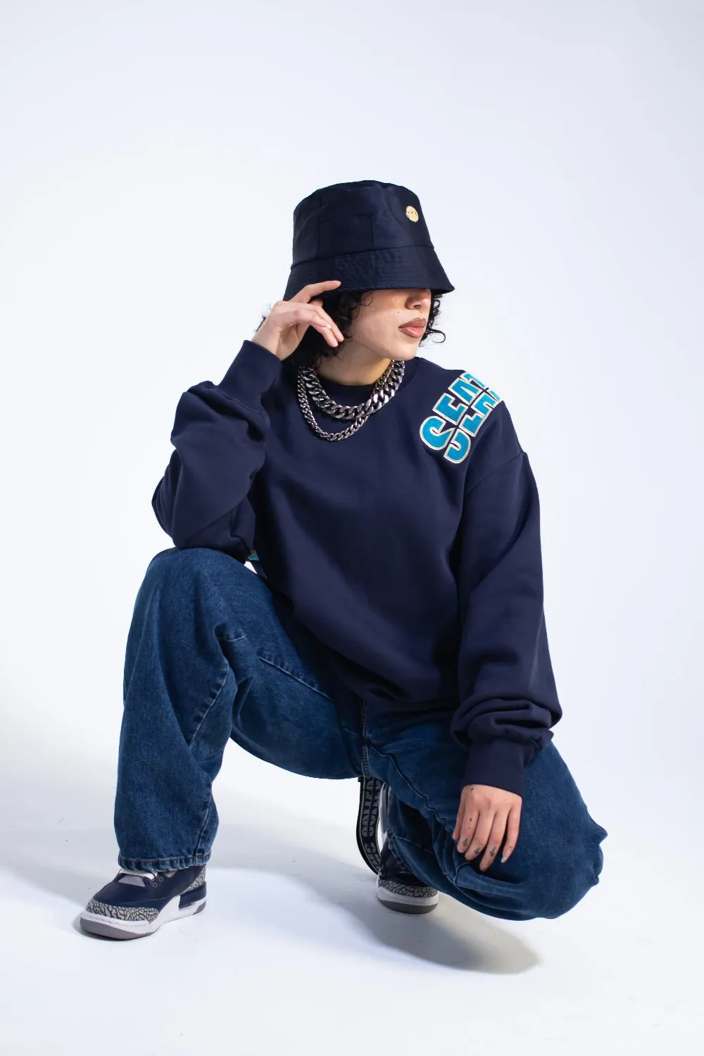 Mediums Collective Nylon Bucket Hat - Navy