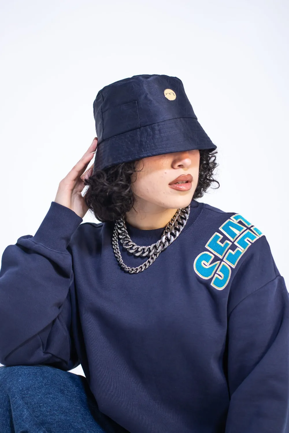 Mediums Collective Nylon Bucket Hat - Navy