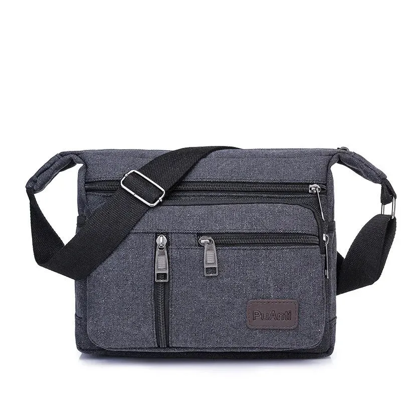 Men's Canvas Shoulder Bags Casual Tote Travel Crossbody Bag Messenger Bags High Quality Handbag