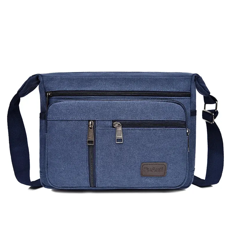 Men's Canvas Shoulder Bags Casual Tote Travel Crossbody Bag Messenger Bags High Quality Handbag