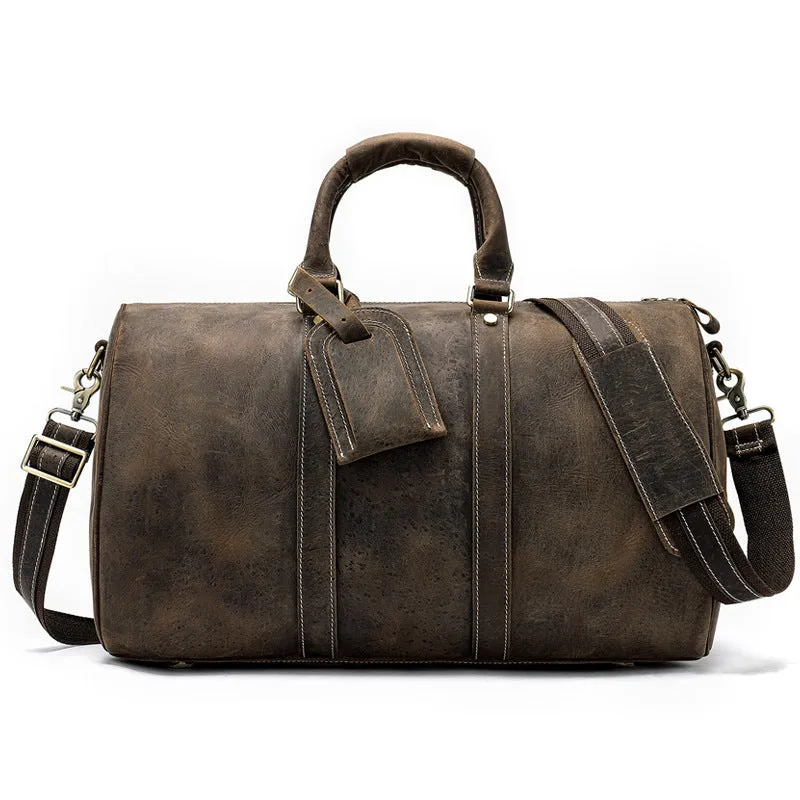 Men's Retro Travel Portable Large-capacity Business Trip Duffel Bag