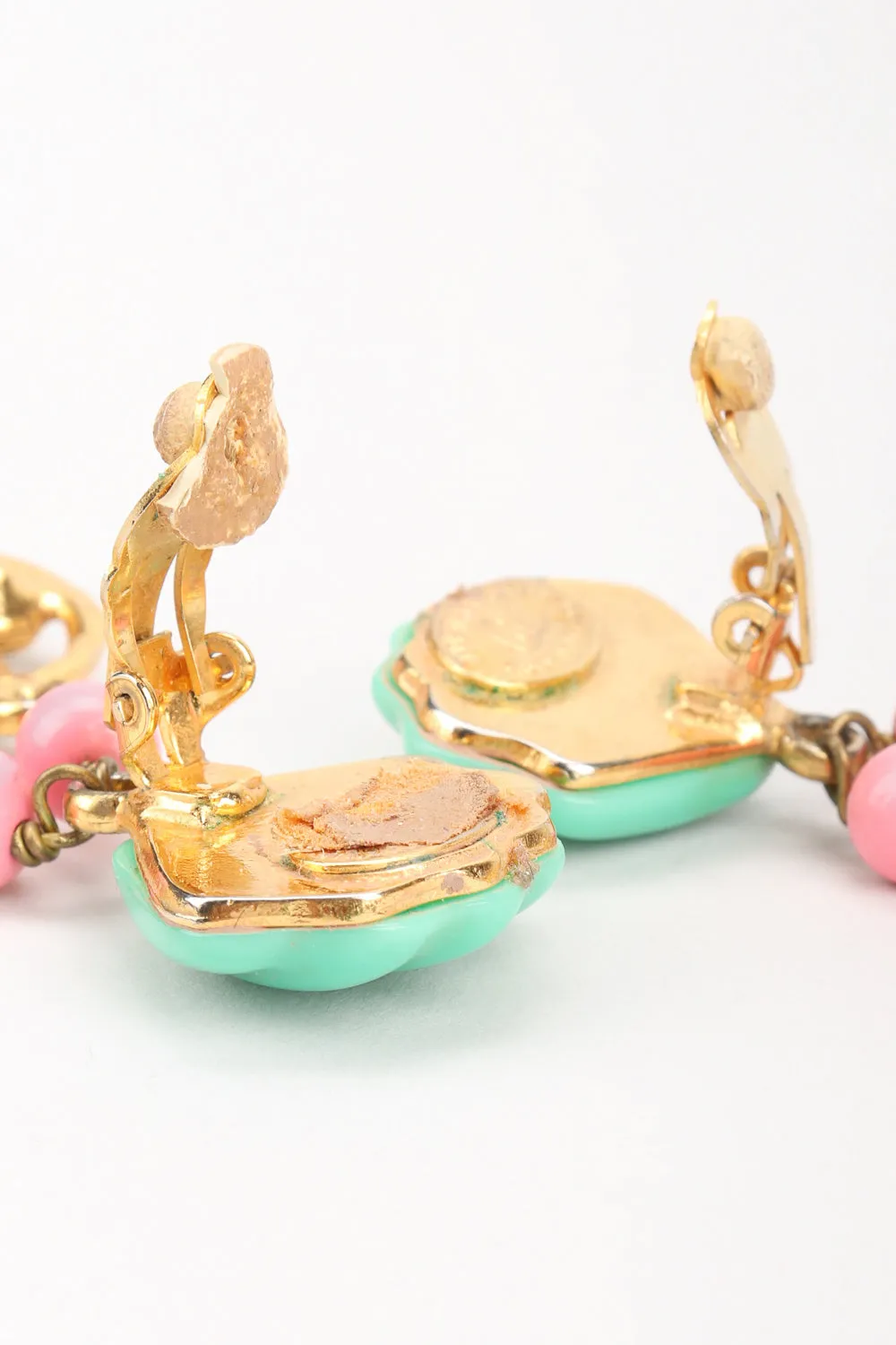 Mermaid Crystal Heart Drop Earrings