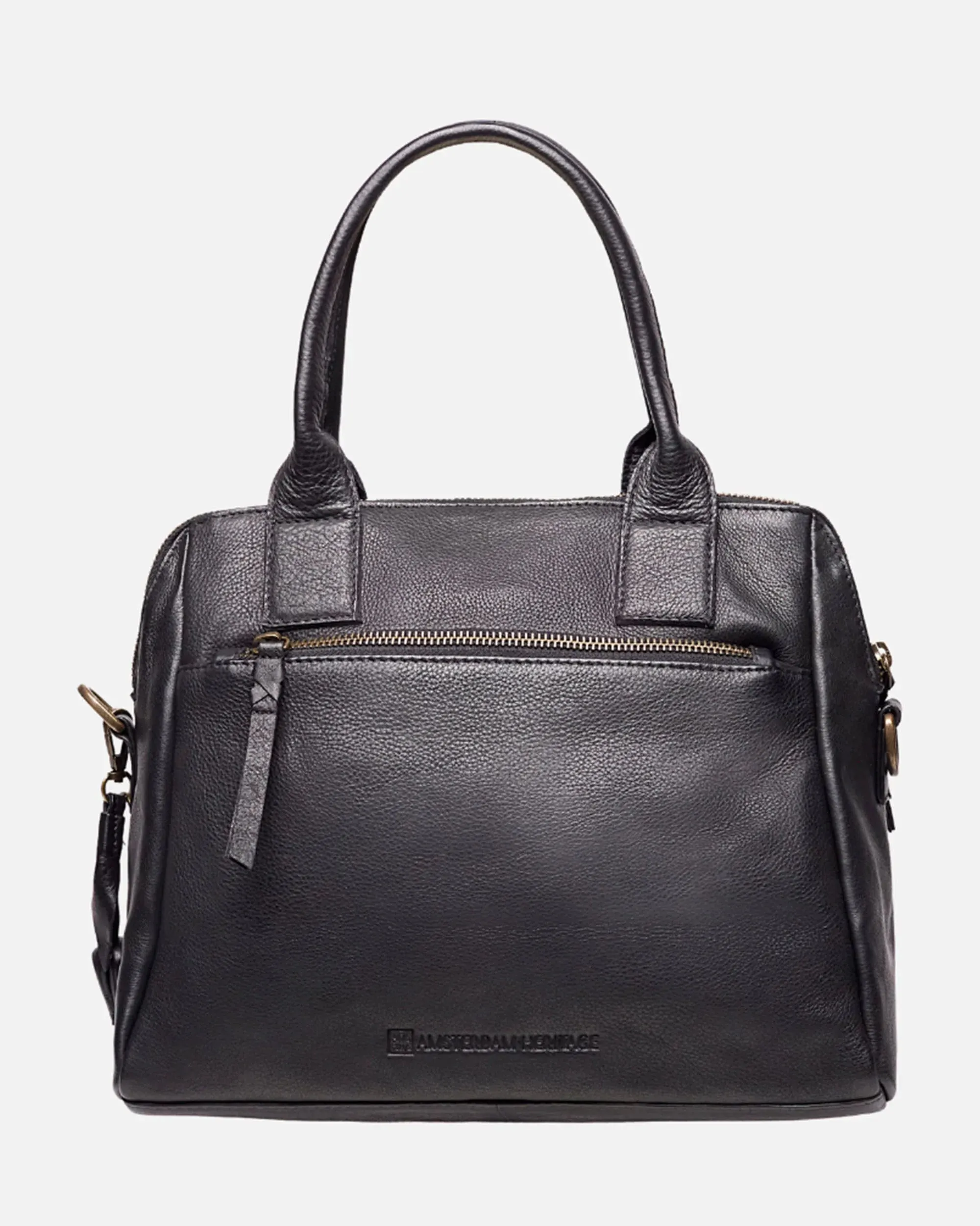 Mesman | Suede Leather Herringbone Satchel Bag