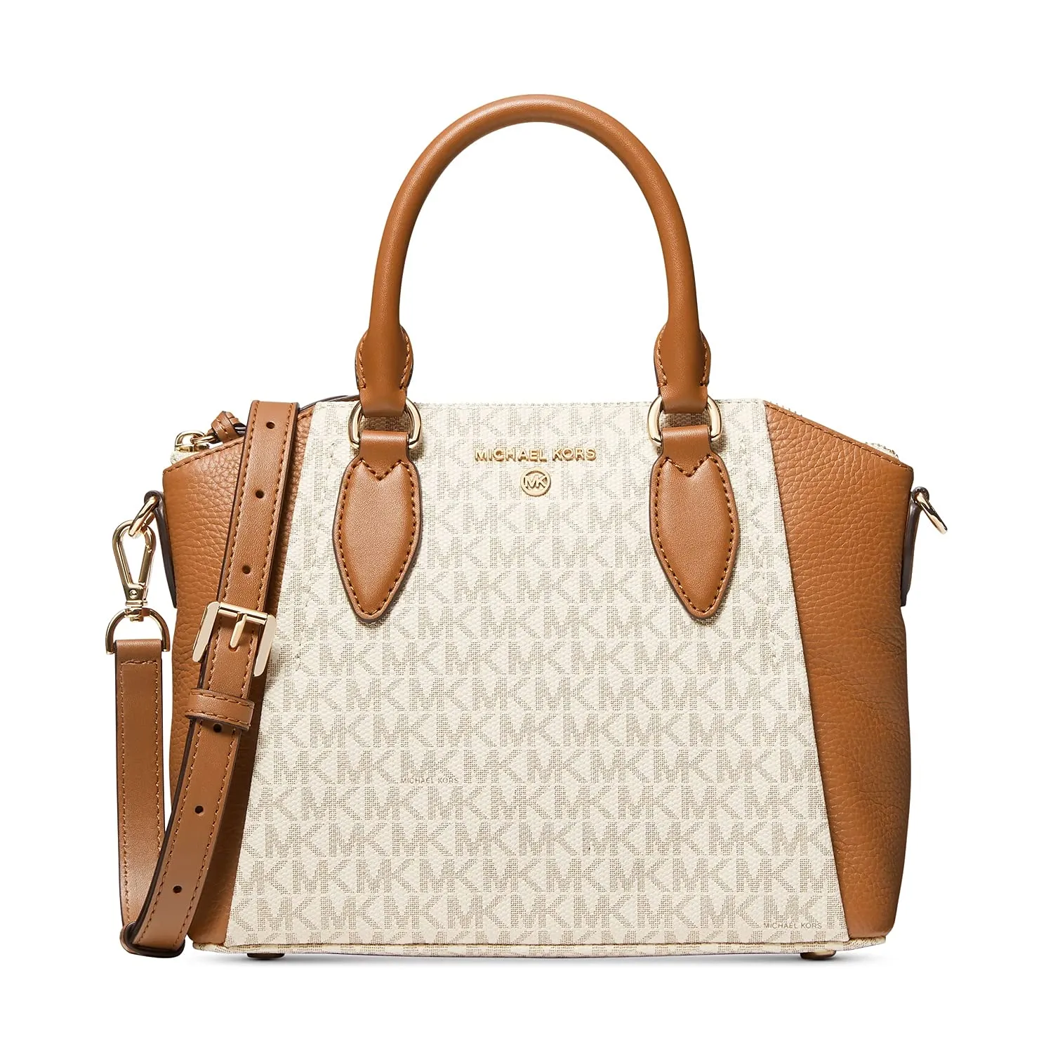 Michael Kors Sienna Medium Messenger Vanilla/Acorn One Size