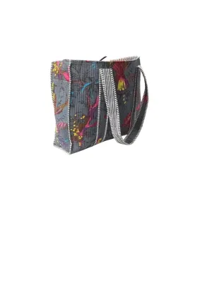 Midnight Bloom Reversible Quilted Tote Bag