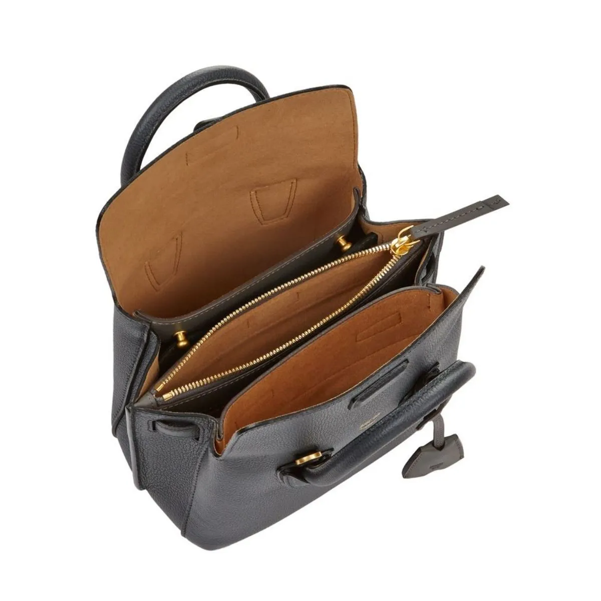 Milla Mini Leather Black Tote Bag