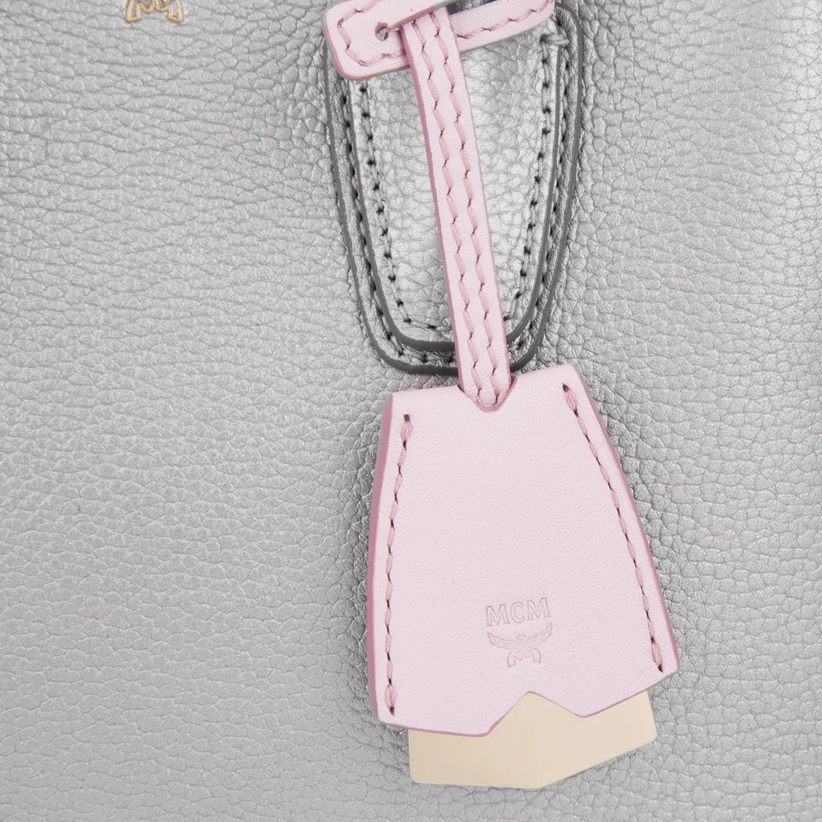 Milla Mini Leather Silver Metallic Tote Bag