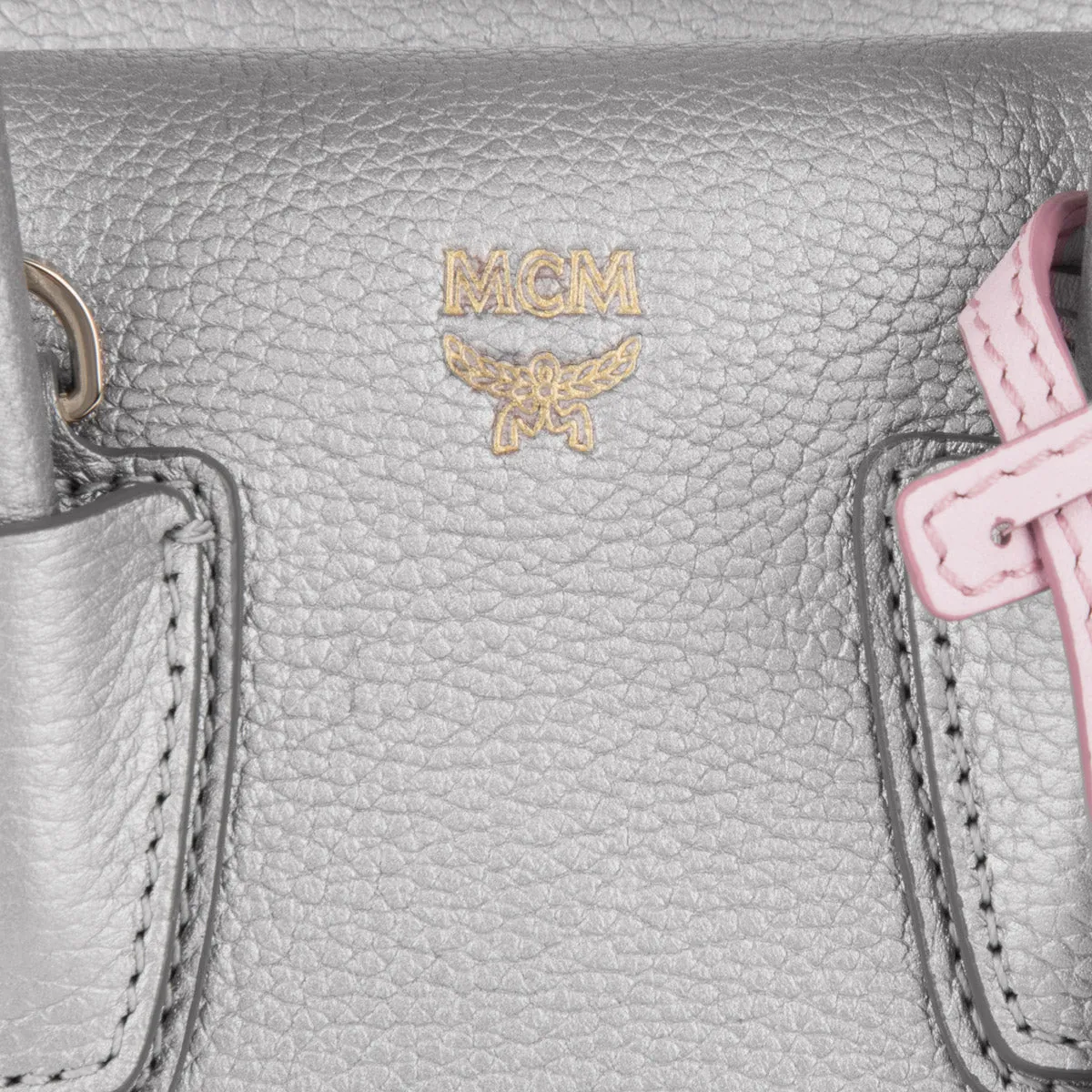 Milla Mini Leather Silver Metallic Tote Bag
