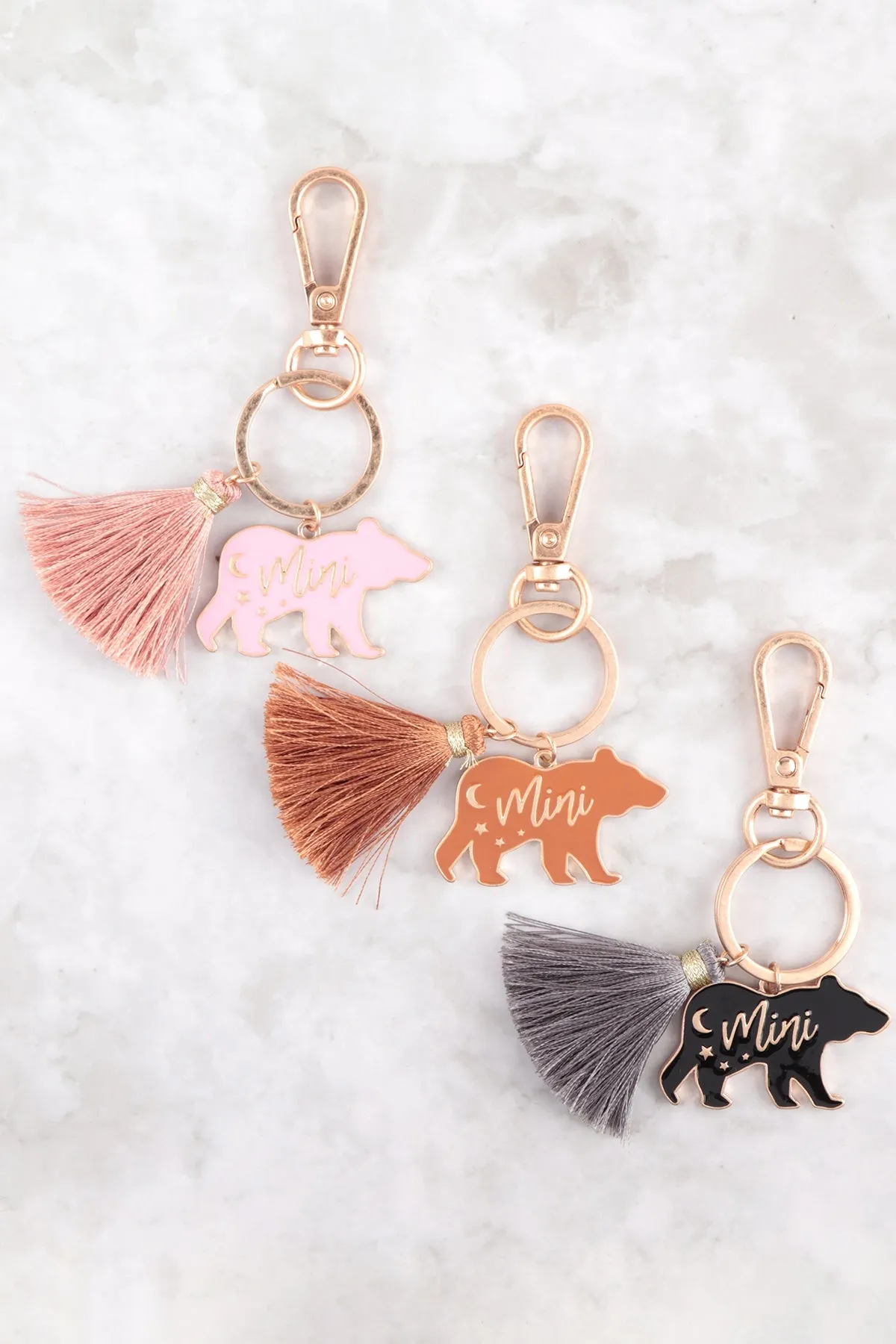 MINI BEAR & MAMA BEAR ENAMEL KEYCHAIN SET