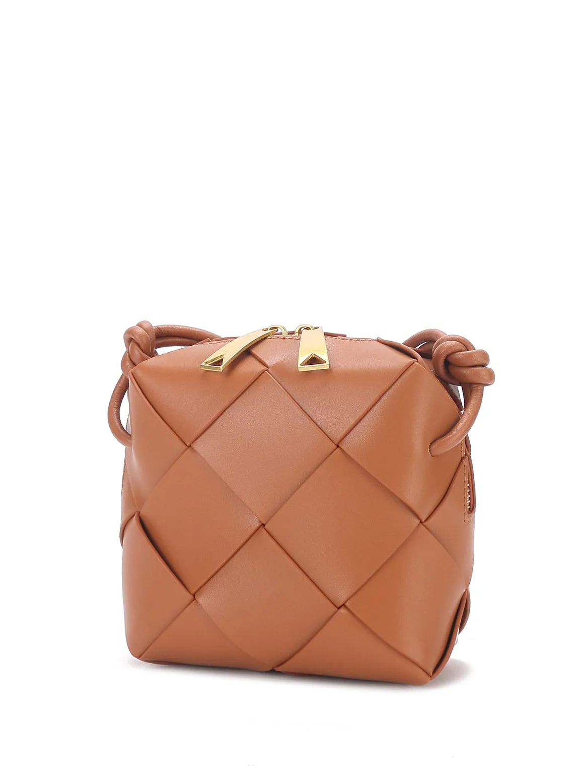 Mini Cassette Woven Box Bag  Leather Tote Bag