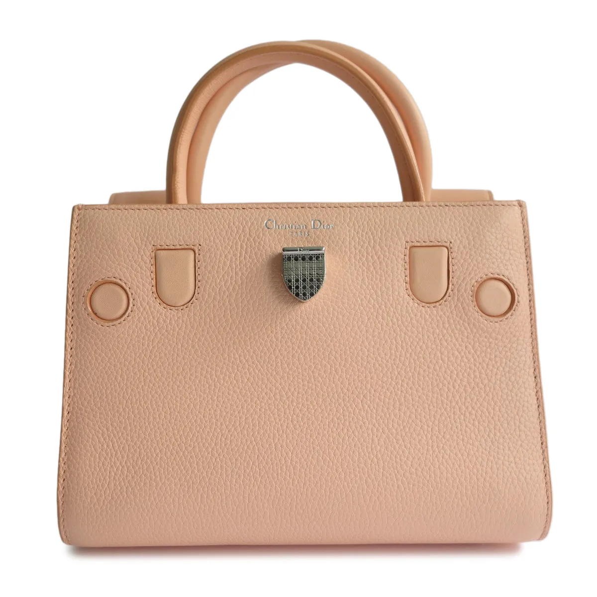 Mini Diorever Bag in Peach Grained Calfskin