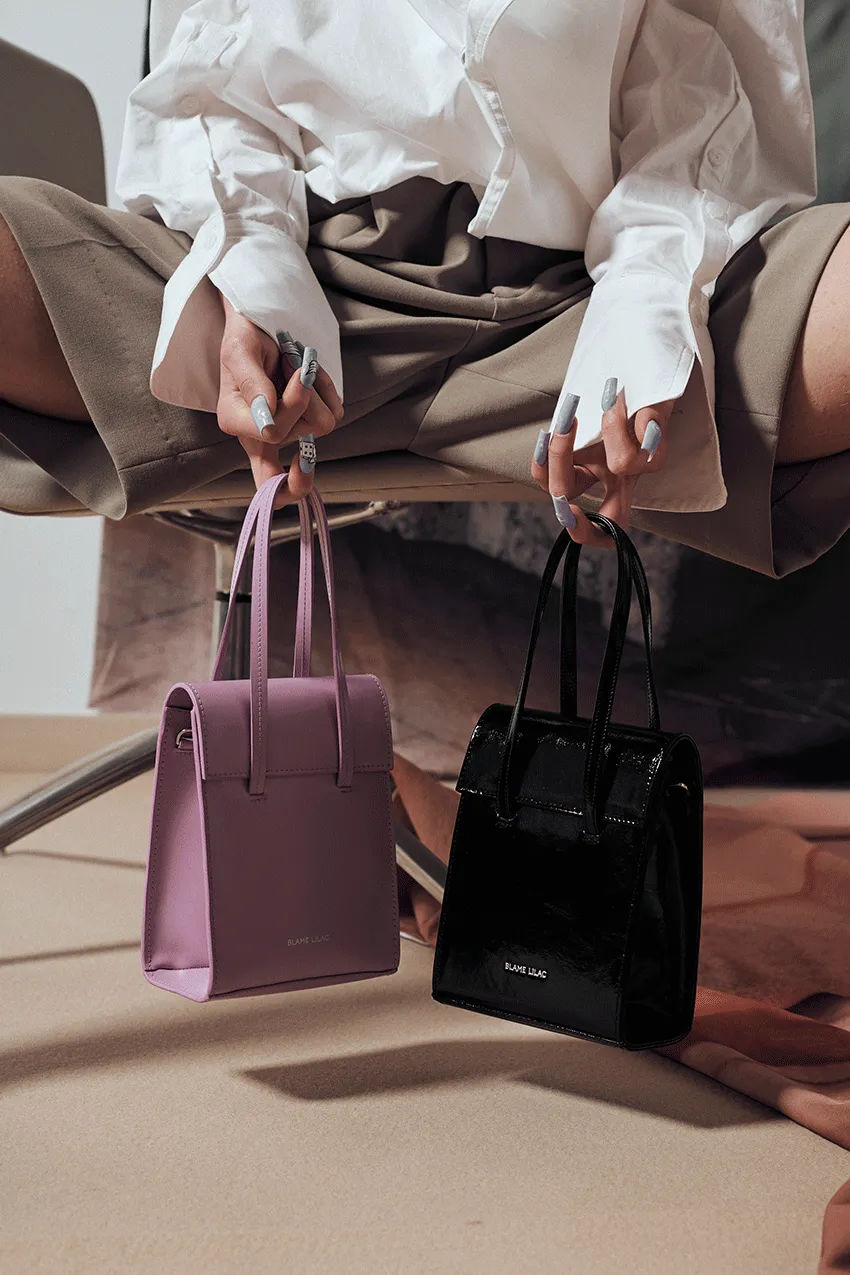 MINI FRITA BAG PATENT BLACK