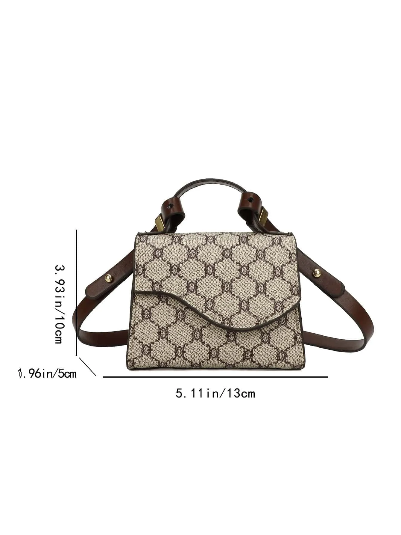 Mini Geometric Pattern Square Bag - Multicolor