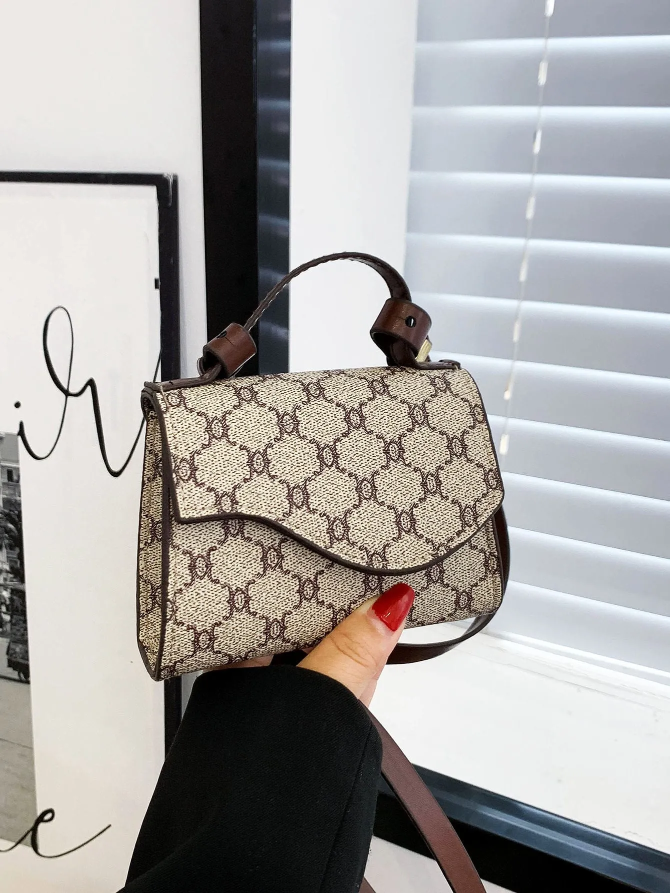 Mini Geometric Pattern Square Bag - Multicolor