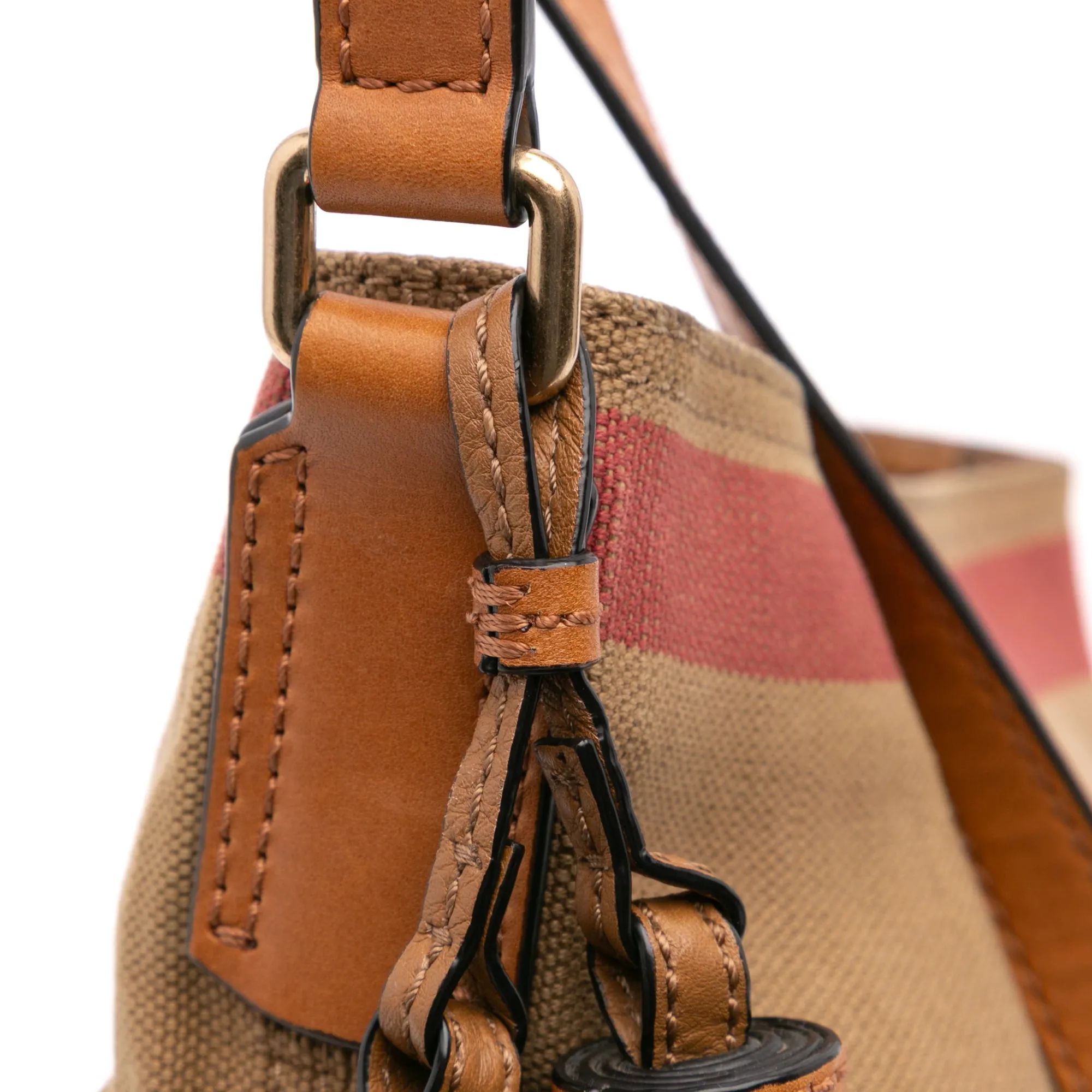 Mini Mega Check Canvas Ashby Tassel Bucket Bag