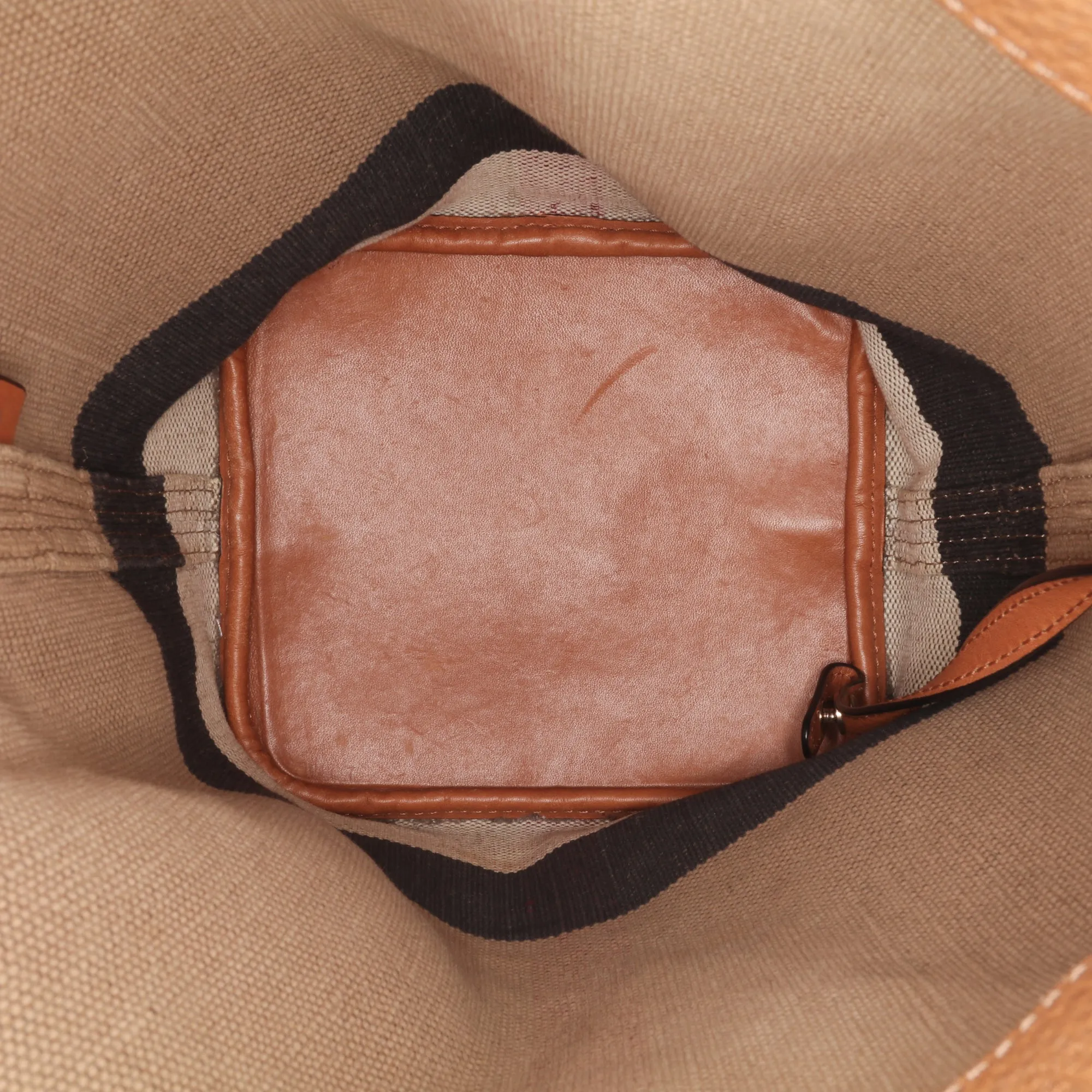 Mini Mega Check Canvas Ashby Tassel Bucket Bag