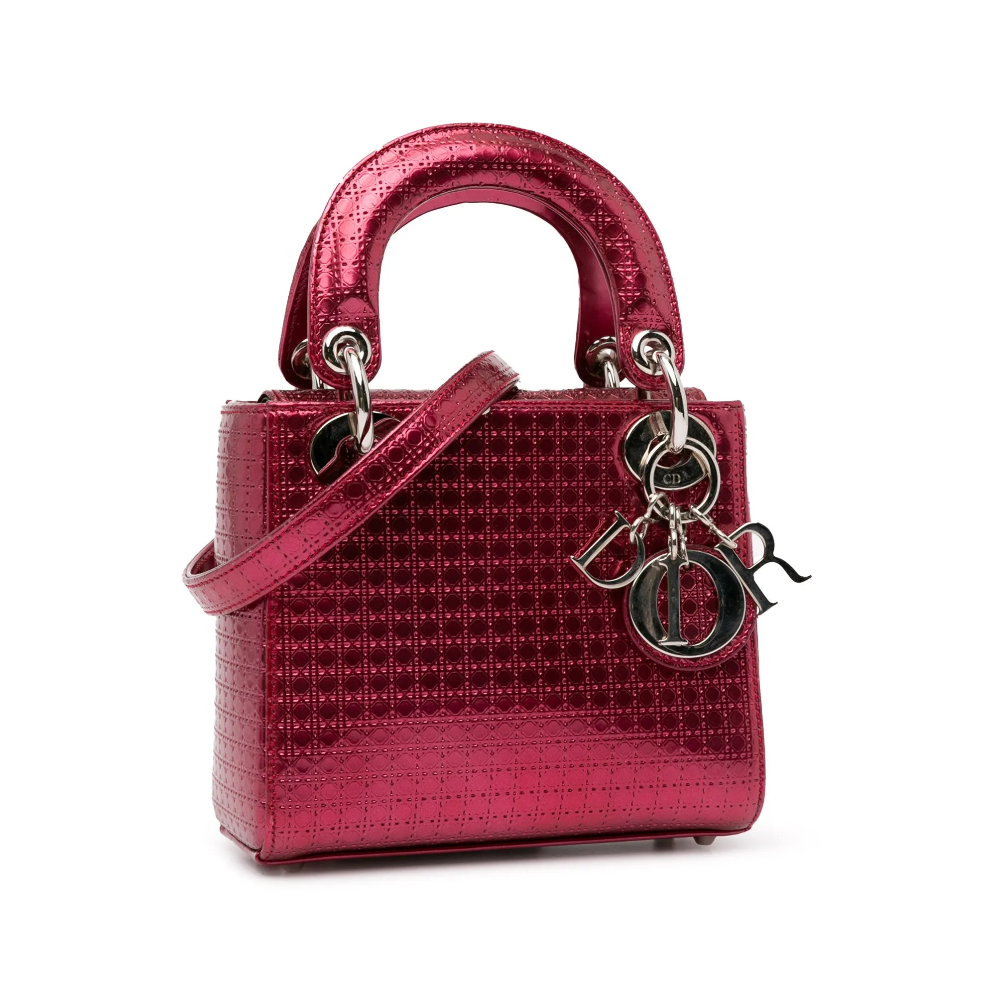 Mini Metallic Patent Microcannage Lady Dior