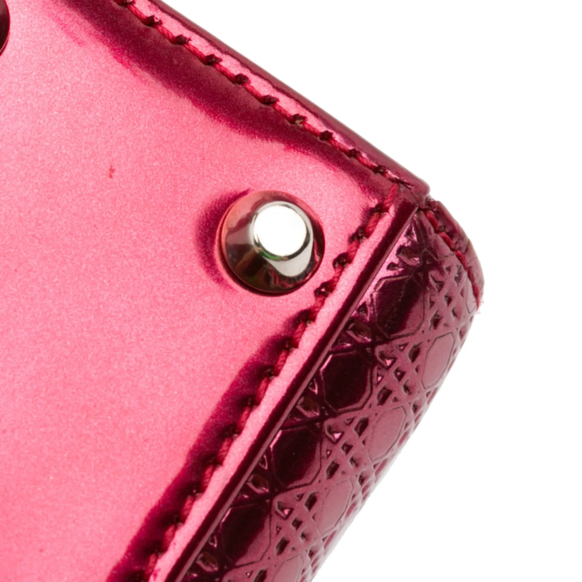 Mini Metallic Patent Microcannage Lady Dior
